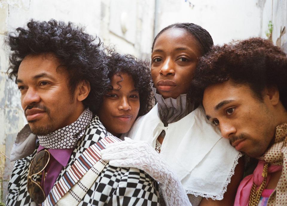 portrait of the performers (Audrey Merilus, Stanley Ollivier, Joël Rabesolo, Soa Ratsifandrihana)
