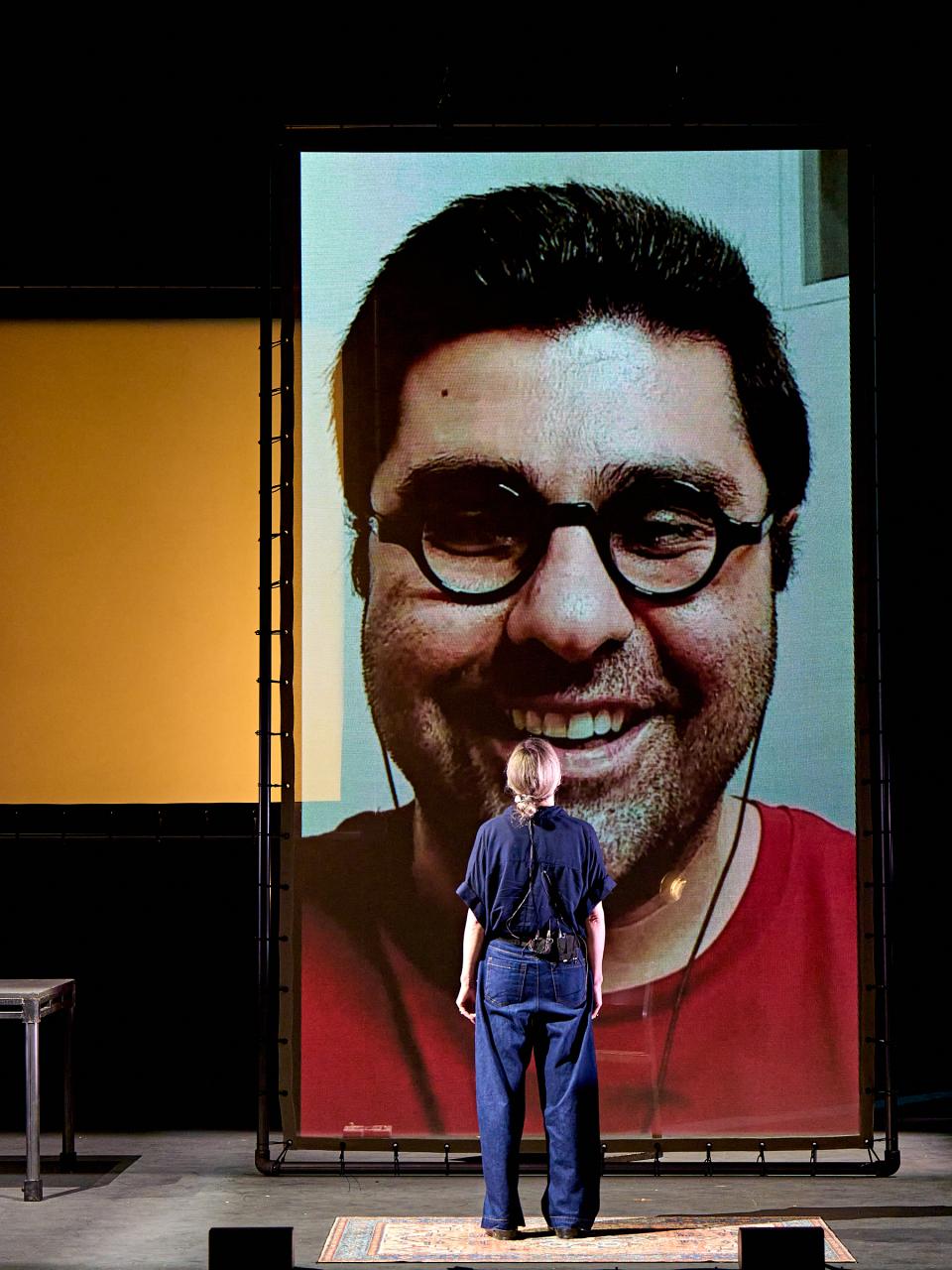 video call op het podium